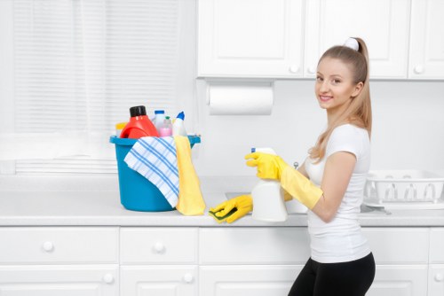 Deep cleaning bathroom surfaces during tenancy cleaning in Hampstead