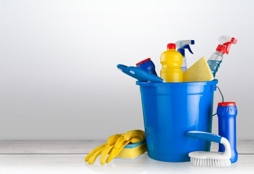 Experienced Hampstead cleaner handling deep cleaning tasks in a modern property