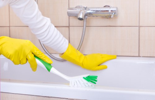 Domestic cleaning tools prepared for a Hampstead home
